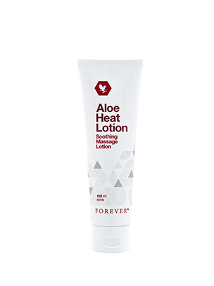 Stiff, tender muscles? Forever Living Products’ popular relaxing Aloe Heat Lotion with Aloe vera is perfect for massaging tired shoulders.