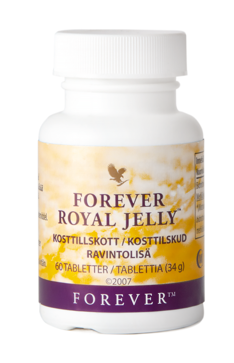 Forever Royal Jelly includes vitamin B5 (pantothenic acid) which helps to reduce tiredness and aids normal mental performance.