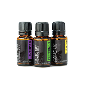 Forever Essential Oils Tri-Pak contains three exquisite, top-class essential oils in luxurious packaging.