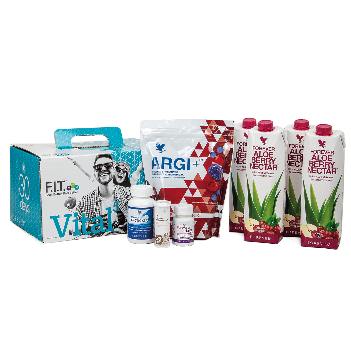 Vital5 brings together our 5 most popular dietary supplements, including Forever Daily multivitamin, Forever Active Pro-B and Forever Arctic Sea.